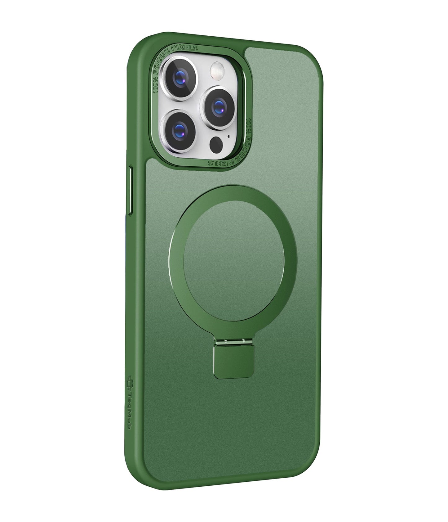 Green Ringkick Frosted Case for iPhone 16