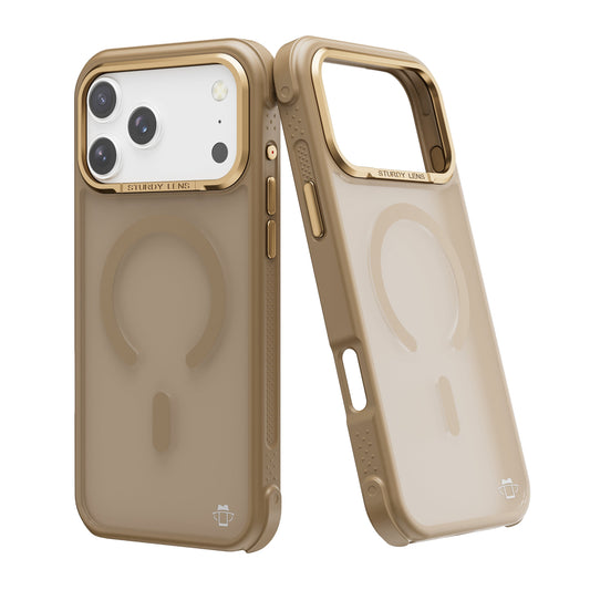 Beige Smoked Bumper with Magnetic Compatibility for iPhone 17 Pro