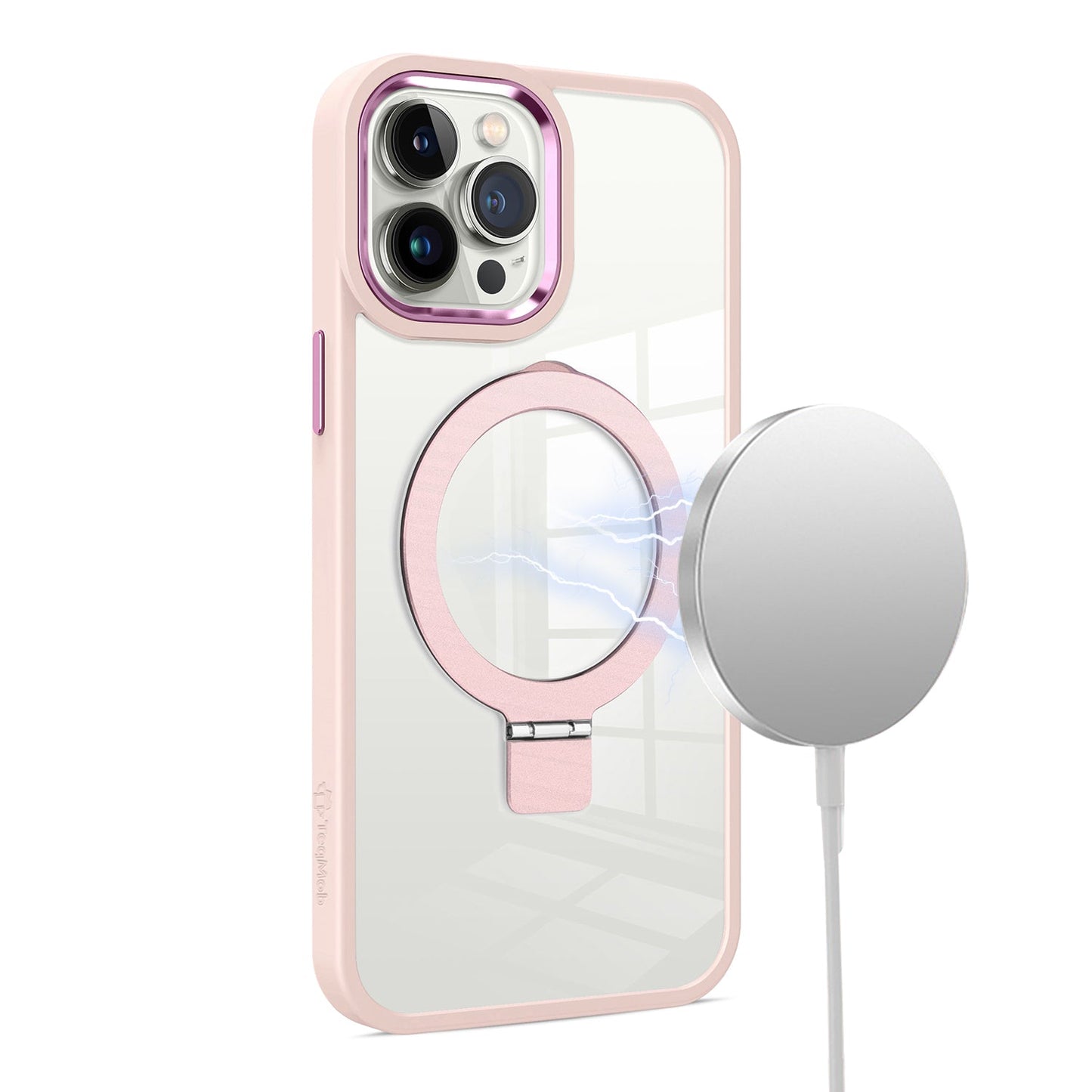 Pink Ringkick Frame Case for iPhone 16 Pro Max