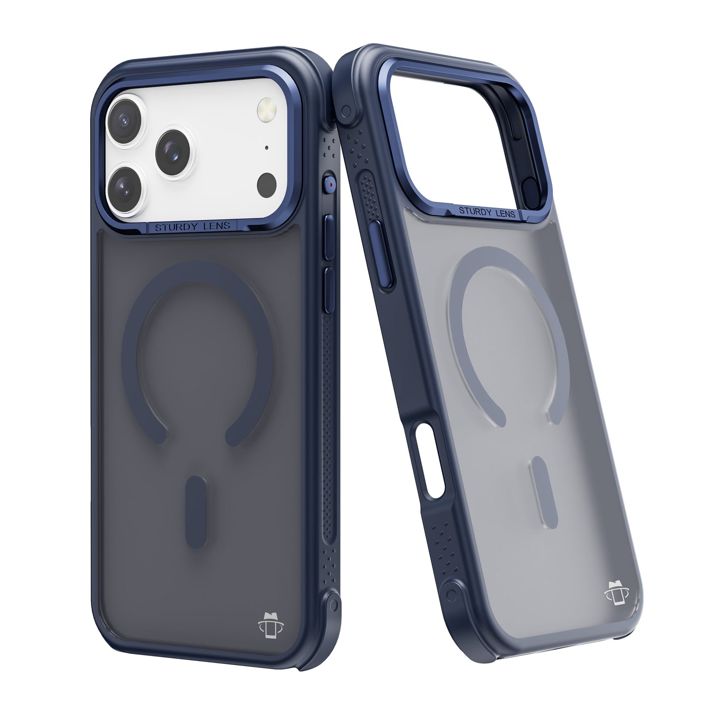 Navy Blue Smoked Bumper with Magnetic Compatibility for iPhone 17 Pro Max