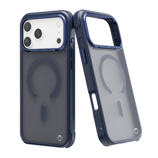 Navy Blue Smoked Bumper with Magnetic Compatibility for iPhone 17 Pro