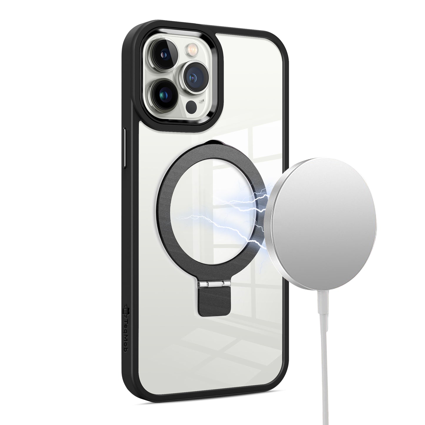 Black Ringkick Frame Case for iPhone 15 / 14 / 13