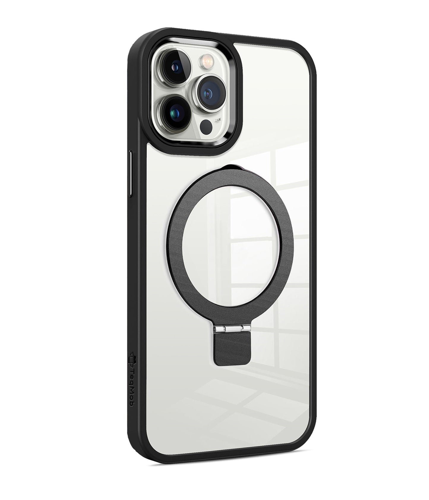 Black Ringkick Frame Case for iPhone 16