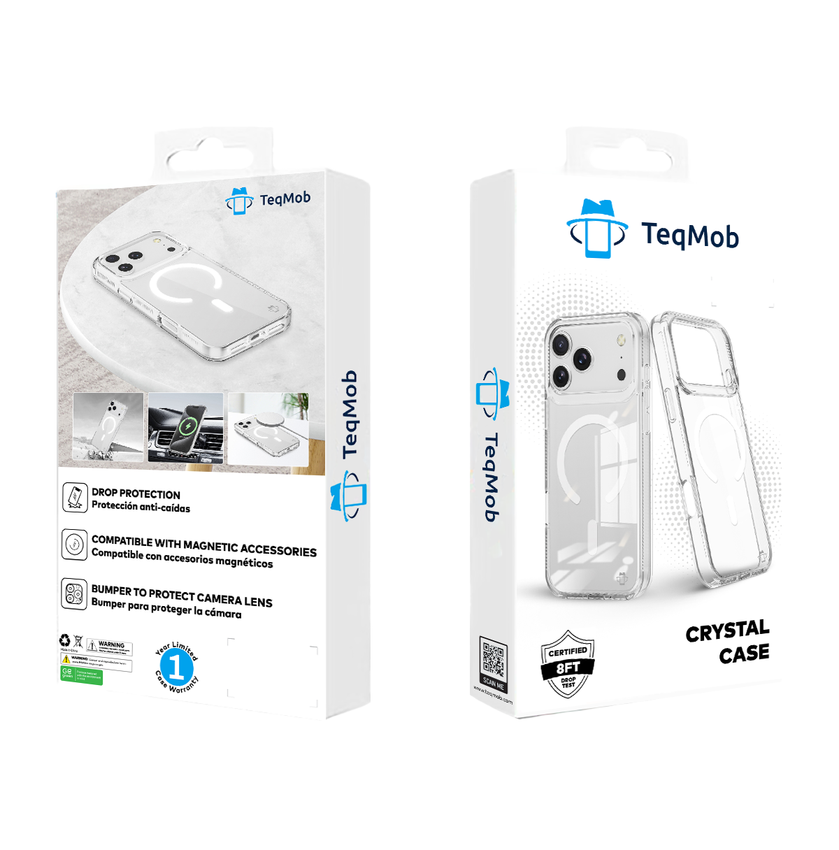 Clear Case with Magnetic Compatibility for iPhone 17 6.1 with package