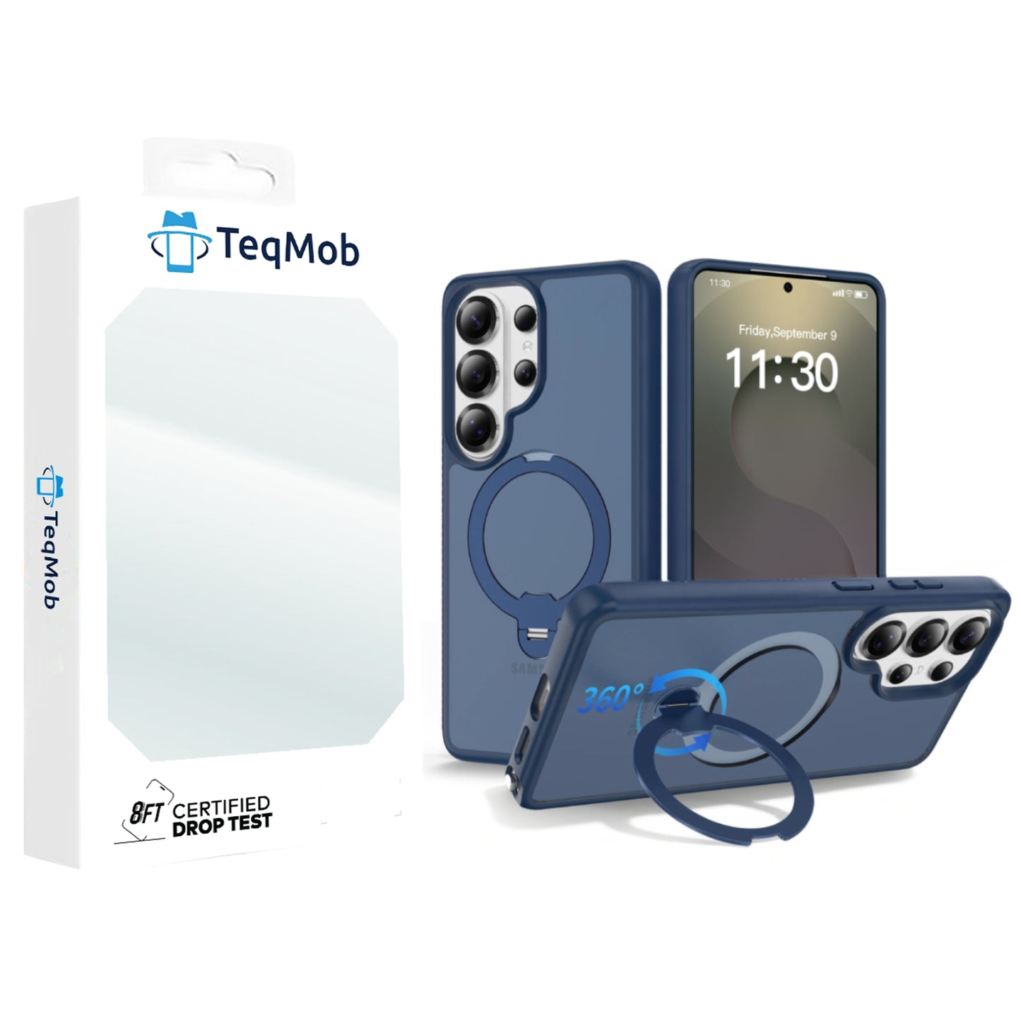Blue Smoked Kickstand with Magnetic Compatibility with Package for Samsung Galaxy S26 Plus