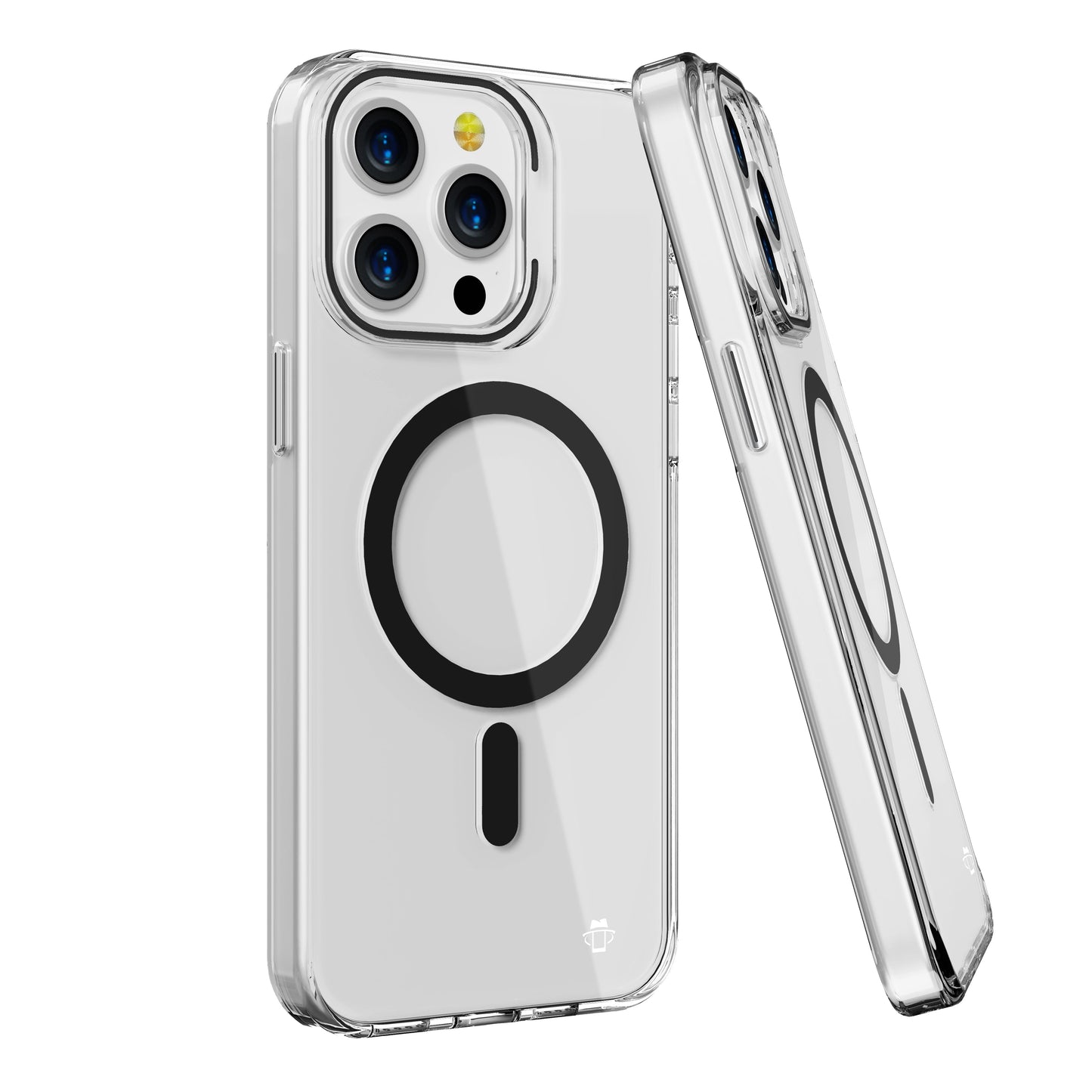 Black Pure Clear Magnetic Case in Package for iPhone 16 Pro