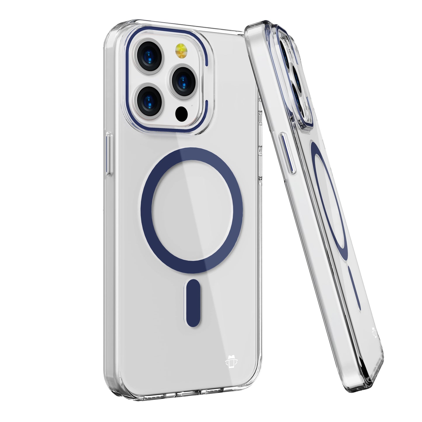 Navy Blue Pure Clear Magnetic Case in Package for iPhone 16