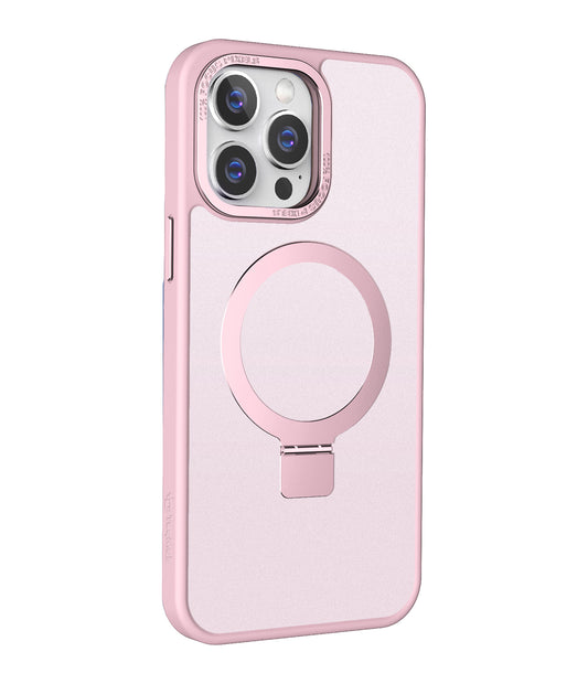 Pink Ringkick Frosted Case for iPhone 14 Pro