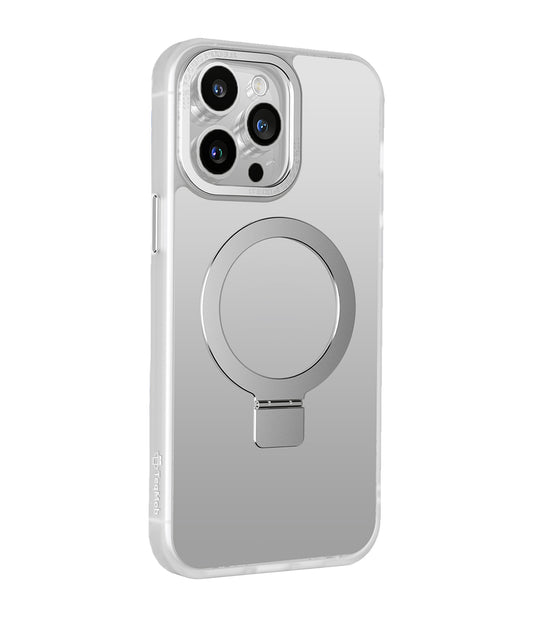 White Ringkick Frosted Case for iPhone 15 Pro