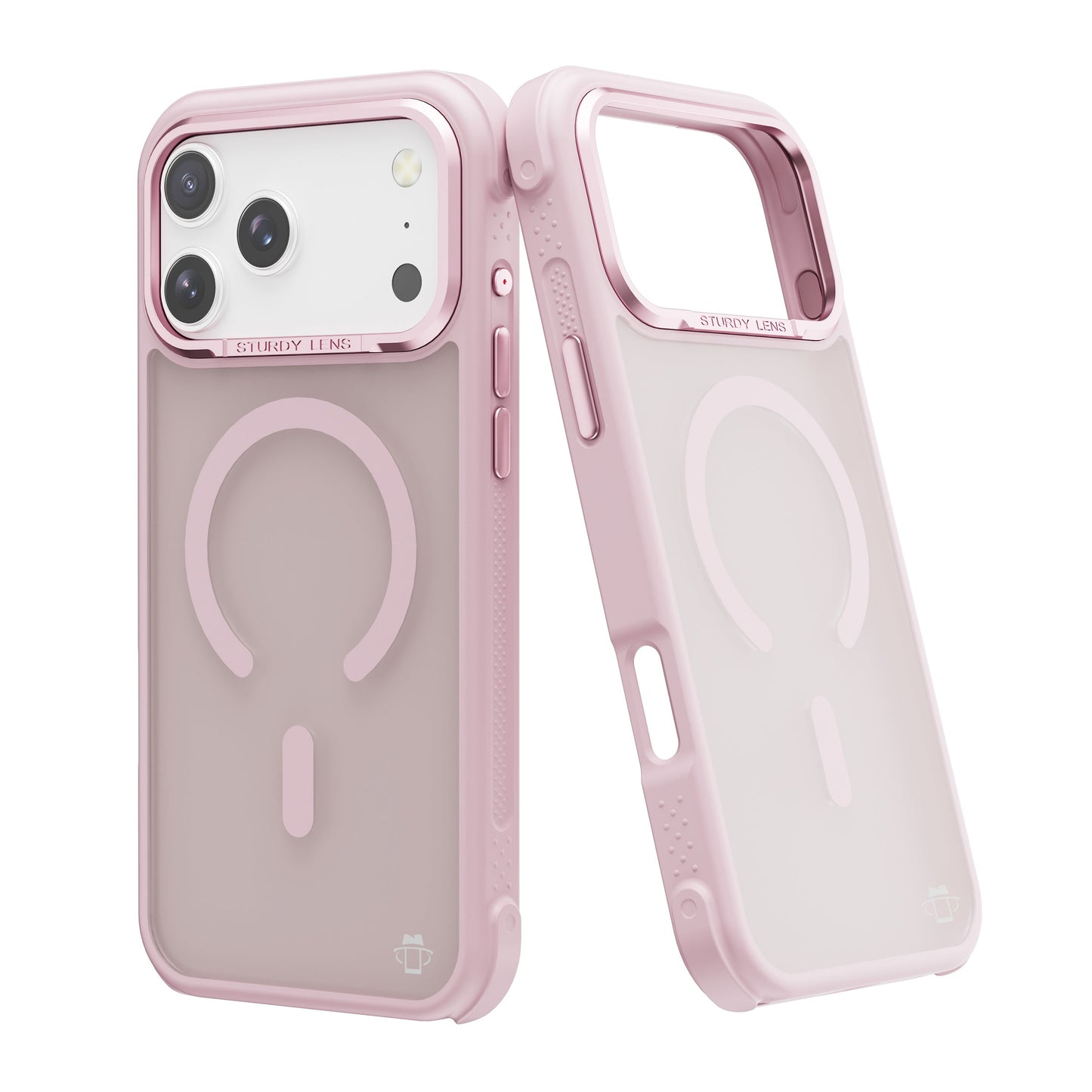 Pink Smoked Bumper with Magnetic Compatibility for iPhone 17 Pro Max