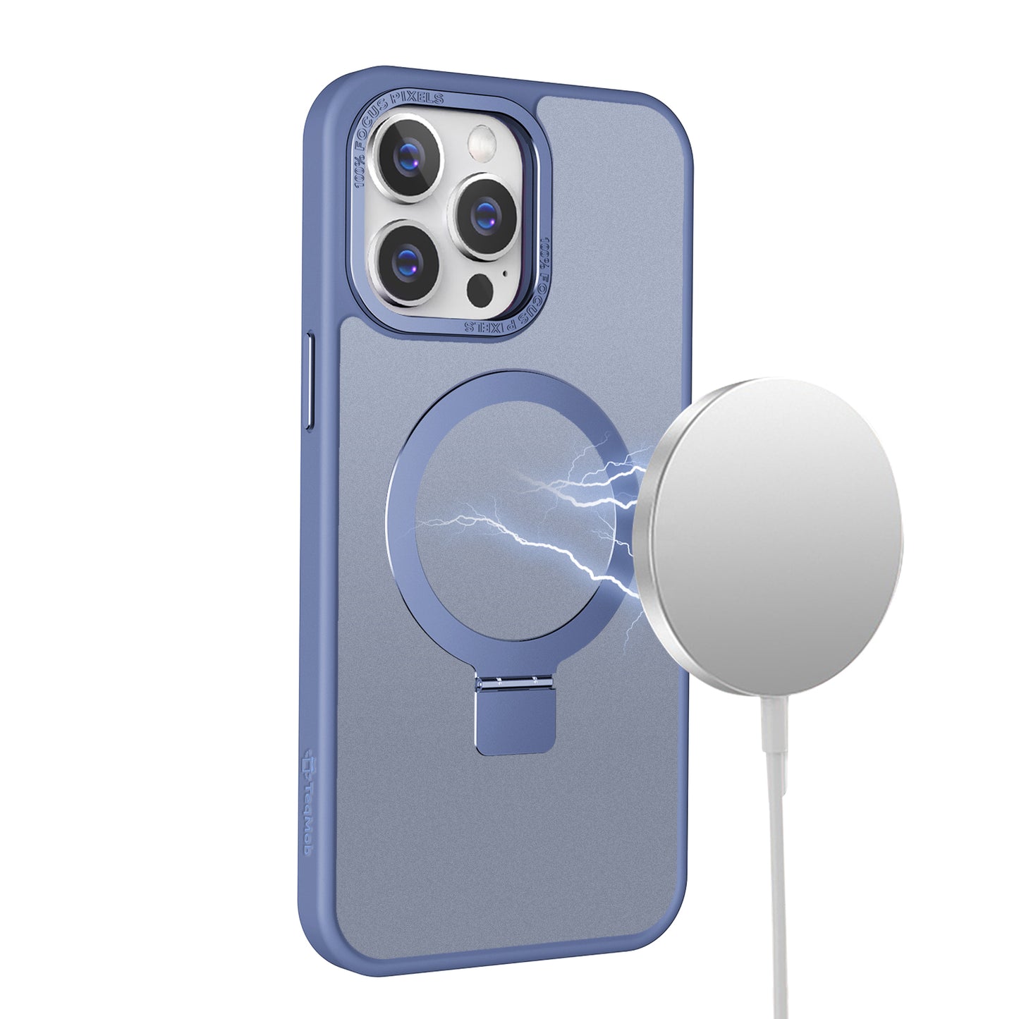 Blue Ringkick Frosted Case for iPhone 11