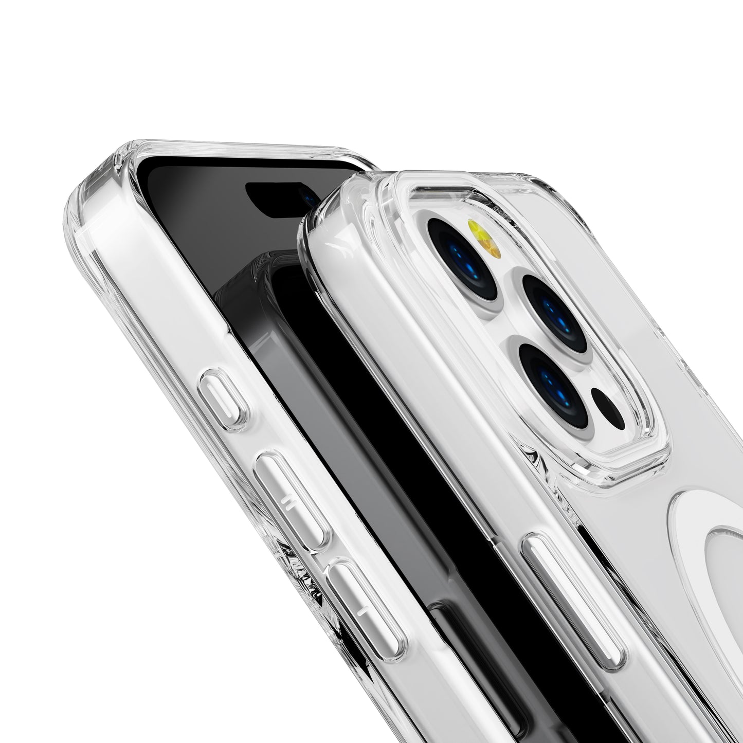 White Pure Clear Magnetic Case in Package for iPhone 14 Pro