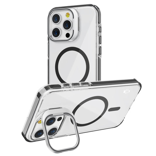 Black Camera Kickstand Case with Magnetic Compatibility for iPhone 16