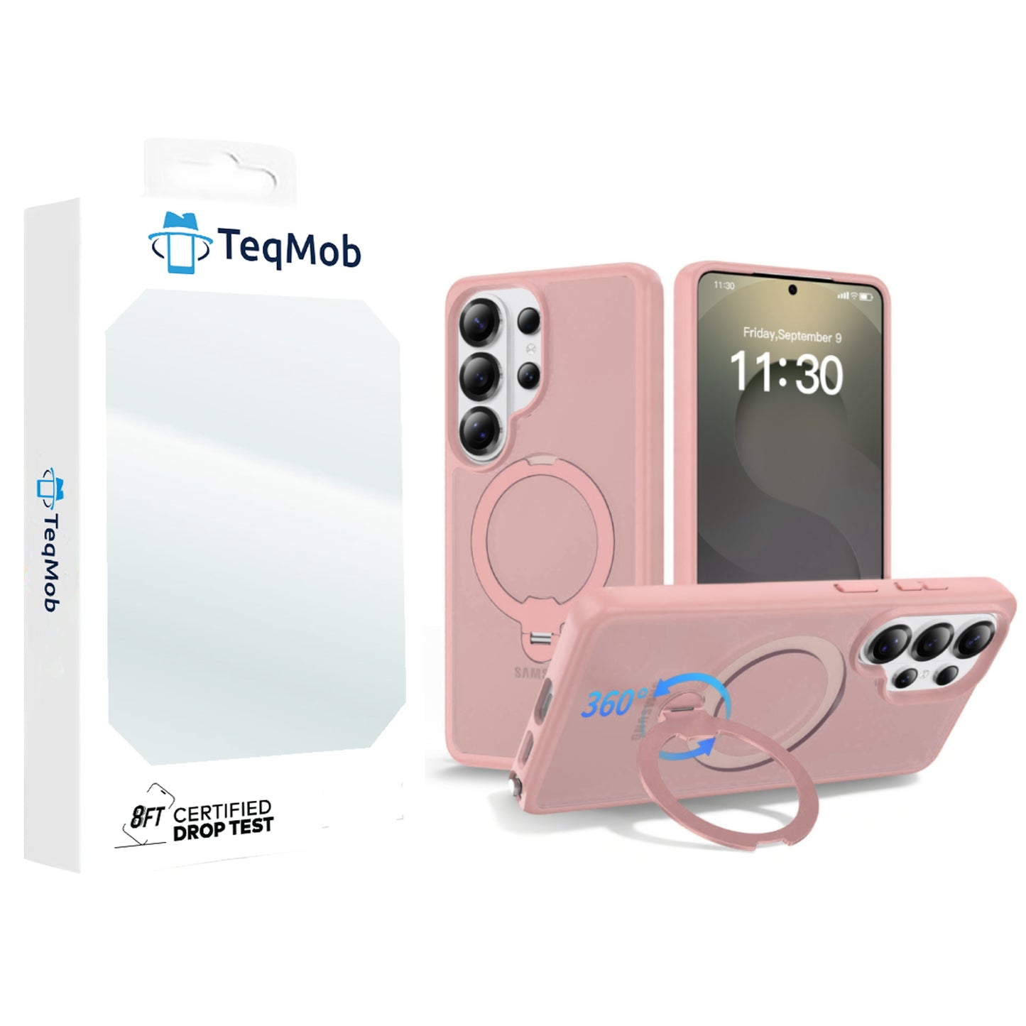 Pink Smoked Kickstand with Magnetic Compatibility with Package for Samsung Galaxy S26 Ultra