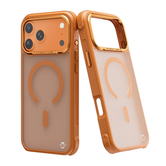 Orange Smoked Bumper with Magnetic Compatibility for iPhone 17 Pro Max