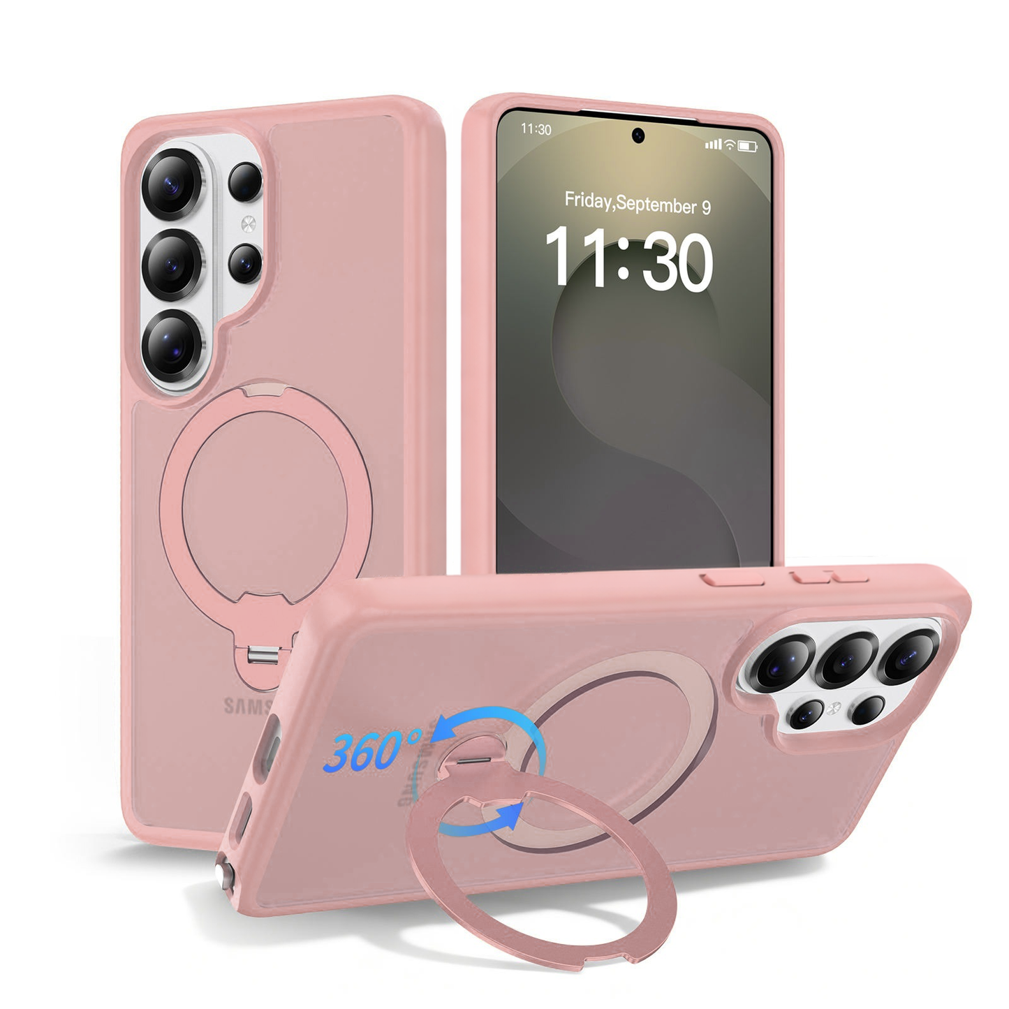 Pink Smoked Kickstand with Magnetic Compatibility with Package for Samsung Galaxy S26 Ultra