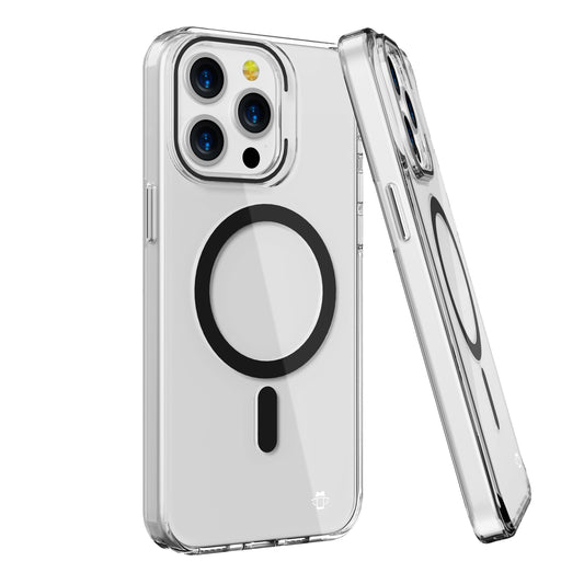 Black Pure Clear Magnetic Case in Package for iPhone 16